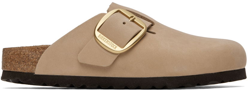 Superge in čevlji Birkenstock Taupe Narrow Boston Big Buckle Loafers Bež | 1028052
