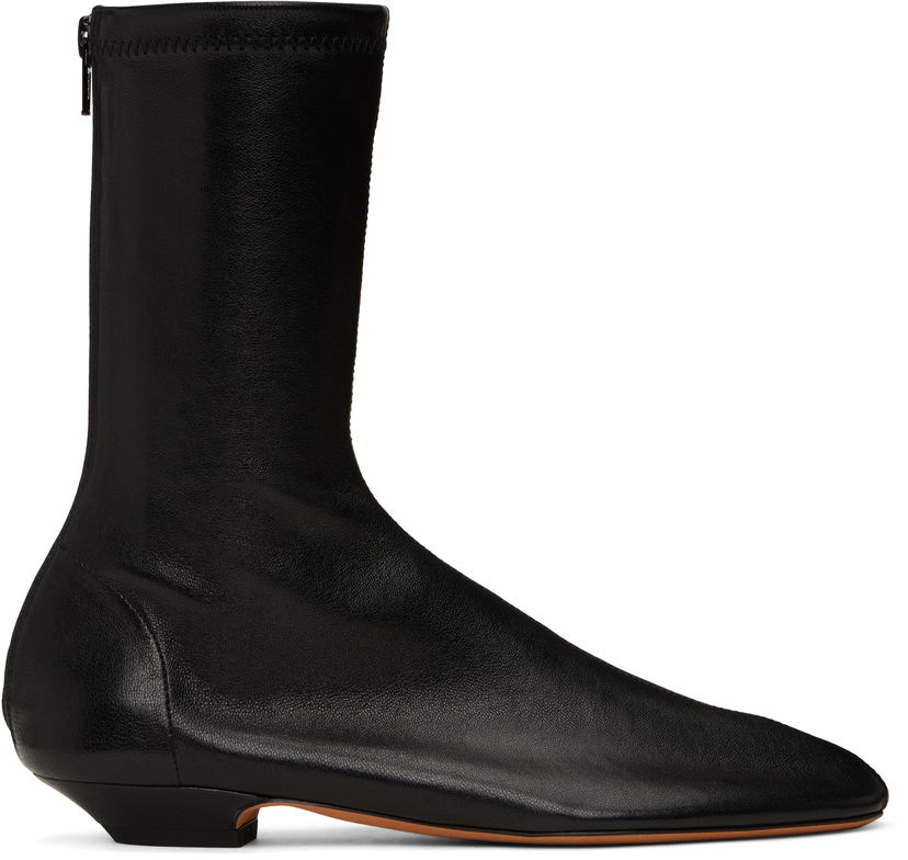 Superge in čevlji Khaite Khaite Apollo Flat Ankle Boots Črna | F1082-836