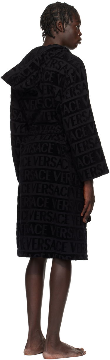 Pižame Versace Versace 'Versace' Allover Bathrobe Črna | 1010660_1A07545, 2