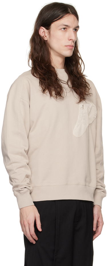 Pulover HELIOT EMIL Crewneck Sweatshirt With Chest Pocket Bež | HE_M_08_016_C03_ST18, 1