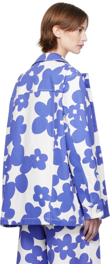 Jakna Marni Marni Dillies Print Jacket Modra | JKMA0347S0 UTC462, 2