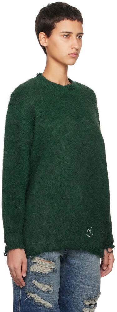 Pleteni pulover ADER ERROR Crewneck Distressed Sweater Zelena | BMADFWKT0304GN, 4