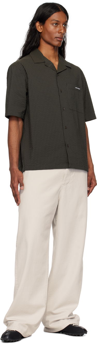 Srajce MAISON KITSUNÉ Maison Kitsuné Resort Pinstripe Shirt Zelena | OM00421WC5032, 3