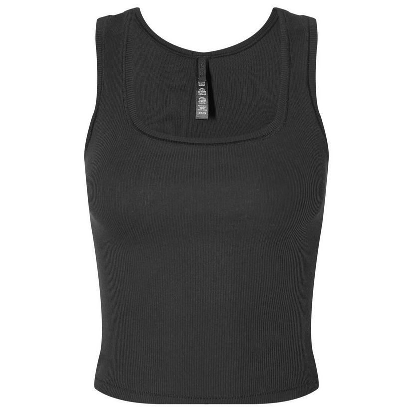 Majica brez rokavov SKIMS Rib Tank Črna | AP-TNK-0038-ST