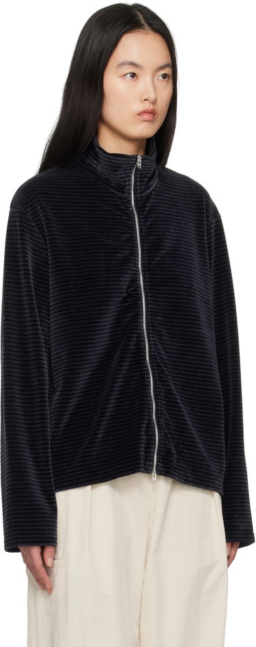 Pleteni pulover OUR LEGACY Our Legacy Shrunken Full-Zip Track Jacket Črna | M4243SPS, 4