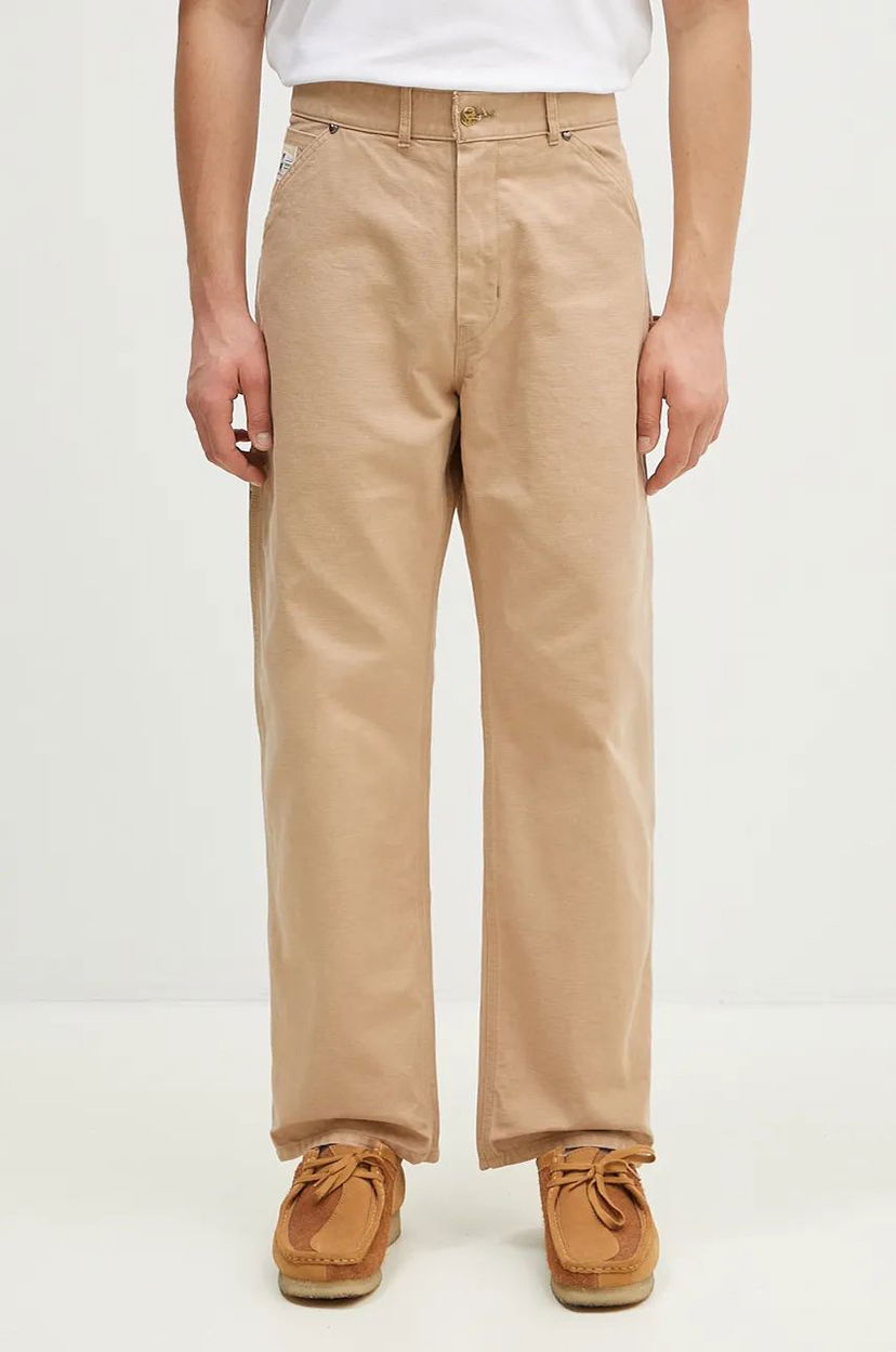 Cargo hlače Human Made Human Made Washed Duck Work Pants Bež | HM28PT011