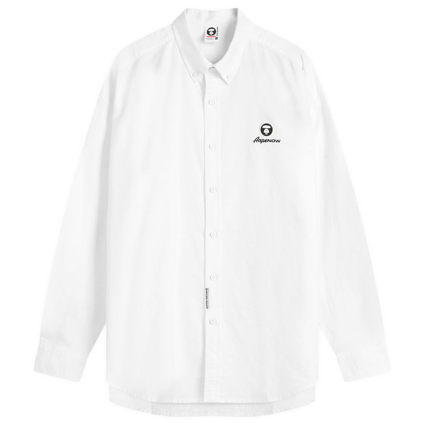 Srajce AAPE by A Bathing Ape AAPE Now Solid Oxford Shirt, Size Large Bela | AAPSTM8512XX-WHT