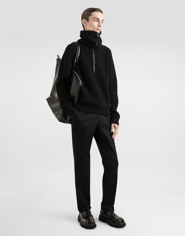 Pleteni pulover Dolce & Gabbana Wool Cardigan With Logo Tag Črna | GXW42TJCVWKN0000, 1