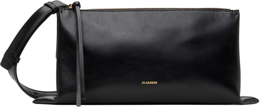 Torba za čez ramo Jil Sander Jil Sander Empire Small Leather Shoulder Bag Črna | J07WD0051_P6569
