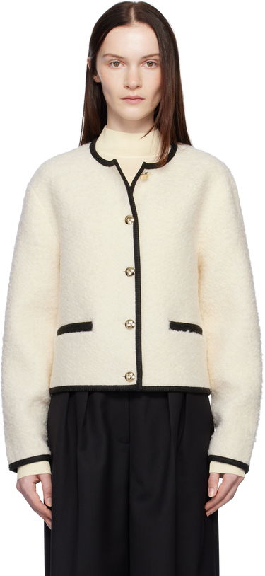 Jakna Anine Bing Boucle Buttoned Jacket Bela | A-01-10223-IVY26, 0
