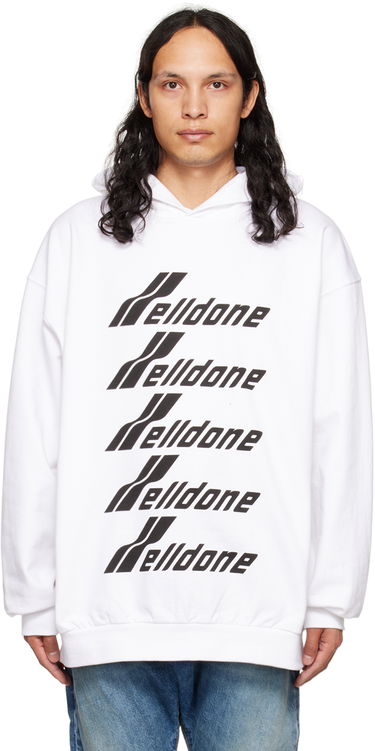Pulover We11done We11done Print Hoodie Bela | WD-TH3-22-729-U-WH, 0