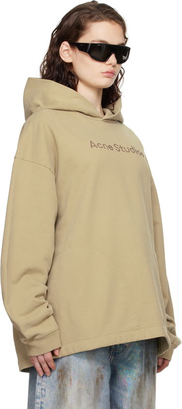 Pulover Acne Studios Acne Studios Logo Hoodie Bež | CI0192-, 1