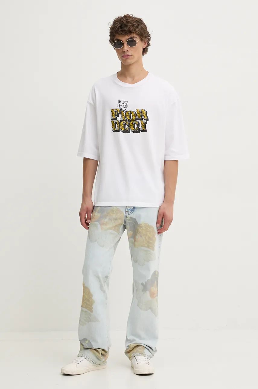 Majica Fiorucci Fiorucci Angels Print Jeans Bela | U01FPDJE075DN03DN07, 1