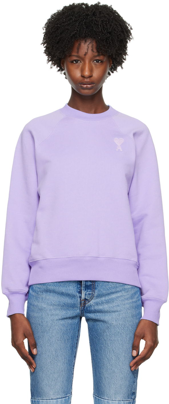 Pulover AMI SSENSE x Sweatshirt Lila | SPUSW004.747.507, 0