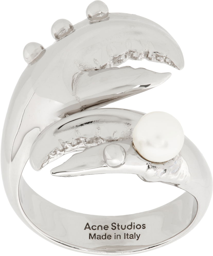 Prstan Acne Studios Acne Studios Claws Pearl Ring Kovinski | C50452-