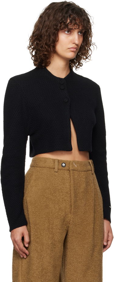Pleteni pulover ADER ERROR Cropped Buttoned Cardigan Črna | BN01FWKT0701BK, 1