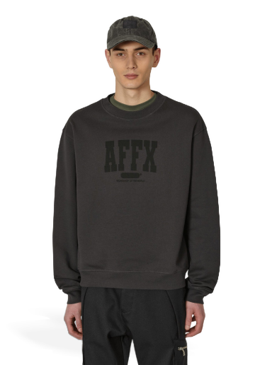 Pulover AFFXWRKS Varsity Crewneck Siva | SS23SW01 SOFTBLACK