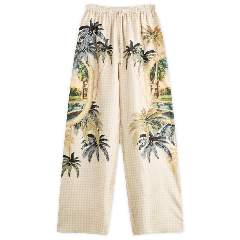 Hlače AMIRI AMIRI Paradise Printed Wide-Leg Pants, Size Large Bež | AWPACA1021-900