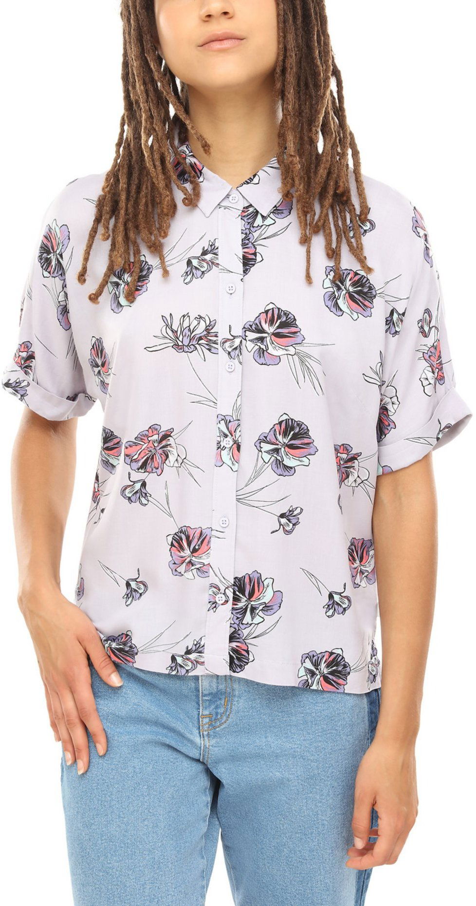 Srajce Vans Short Sleeve Patterned Shirt Lila | vn0a3uoouuj1, 0