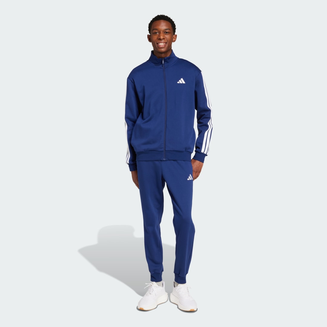 Trenirka adidas Performance 3-Stripes Fleece Tracksuit Modra | JI8882, 0