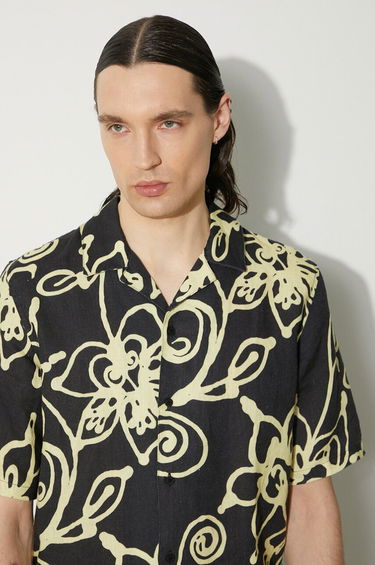 Srajce Samsoe Samsoe Samsoe Samsoe Regular Fit Floral Print Linen Shirt Črna | M23200085, 4