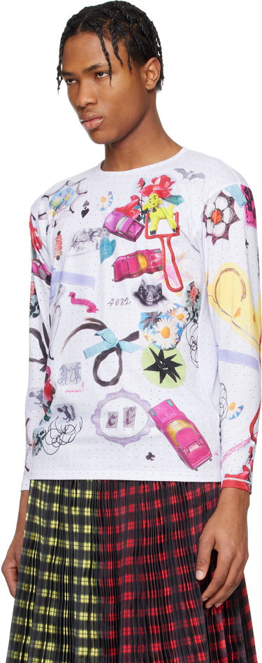 Pleteni pulover Chopova Lowena Chopova Lowena 'What's In My Bag' Fitted Jersey T-shirt Bela | 2305, 3