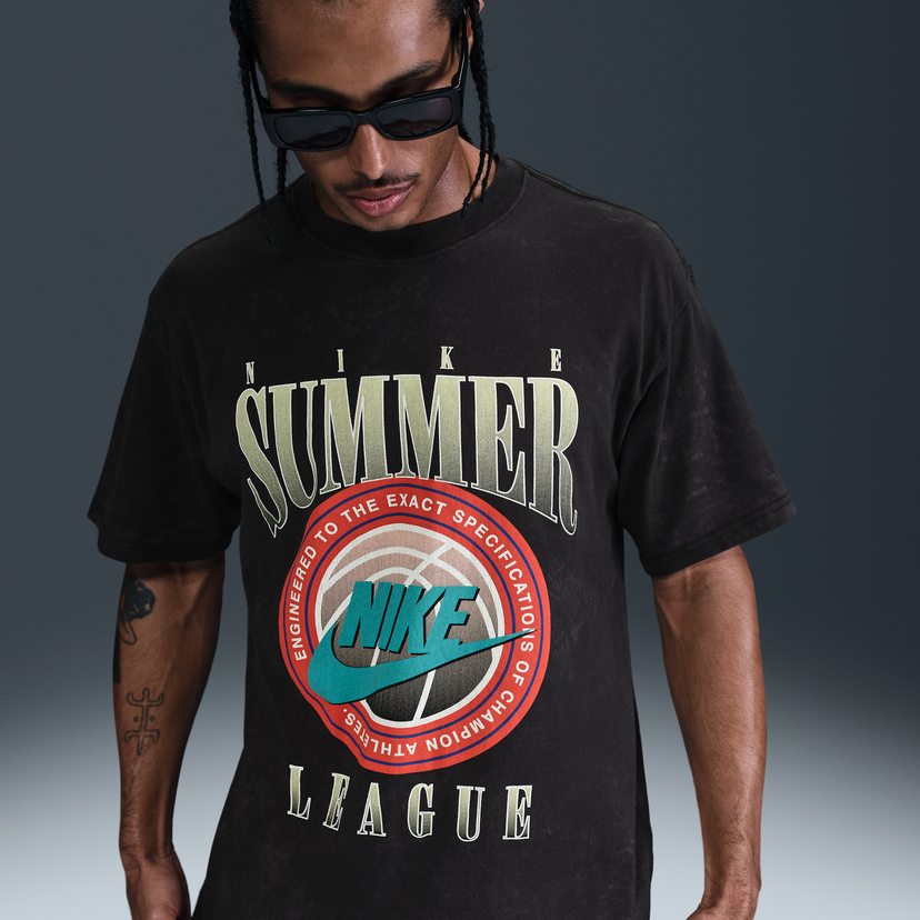 Majica Nike Max90 Summer League Basketball T-Shirt Črna | HJ3434-010