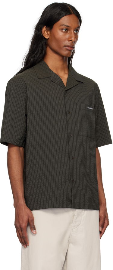 Srajce MAISON KITSUNÉ Maison Kitsuné Resort Pinstripe Shirt Zelena | OM00421WC5032, 1