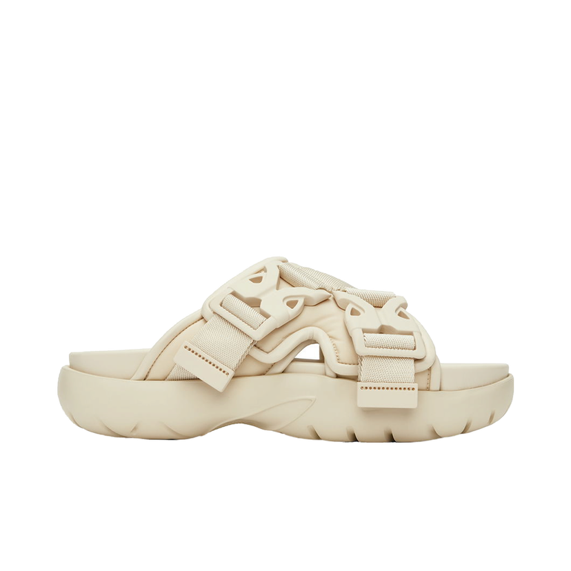 Superge in čevlji Bottega Veneta Snap Slide Sandals "Off White" Bela | 754218 V3C41