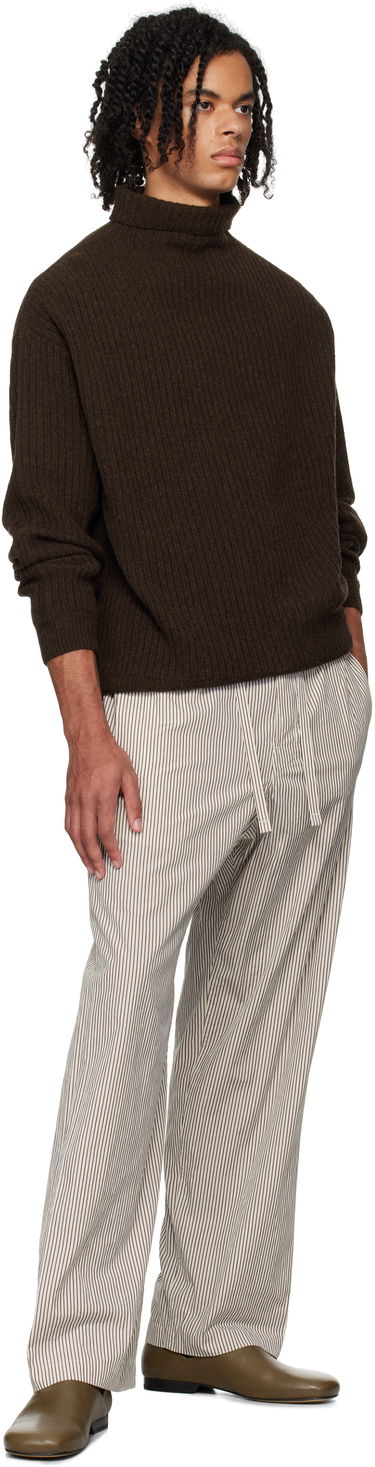 Pleteni pulover LEMAIRE Lemaire Felted Turtleneck Sweater Rjava | TO1264 LK1027, 3