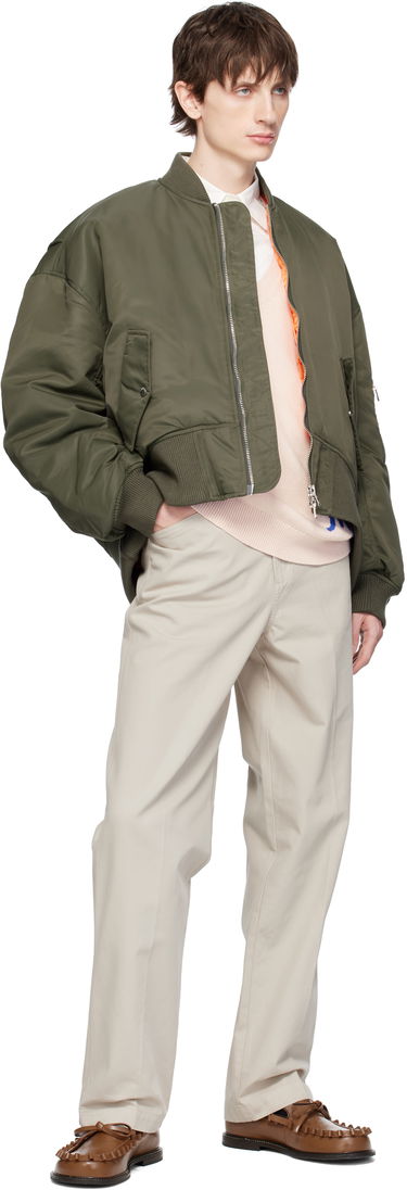 Bomber jakna JW Anderson JW Anderson Oversized Bomber Jacket with Curved Hem Zelena | JK0357-PG1696, 3