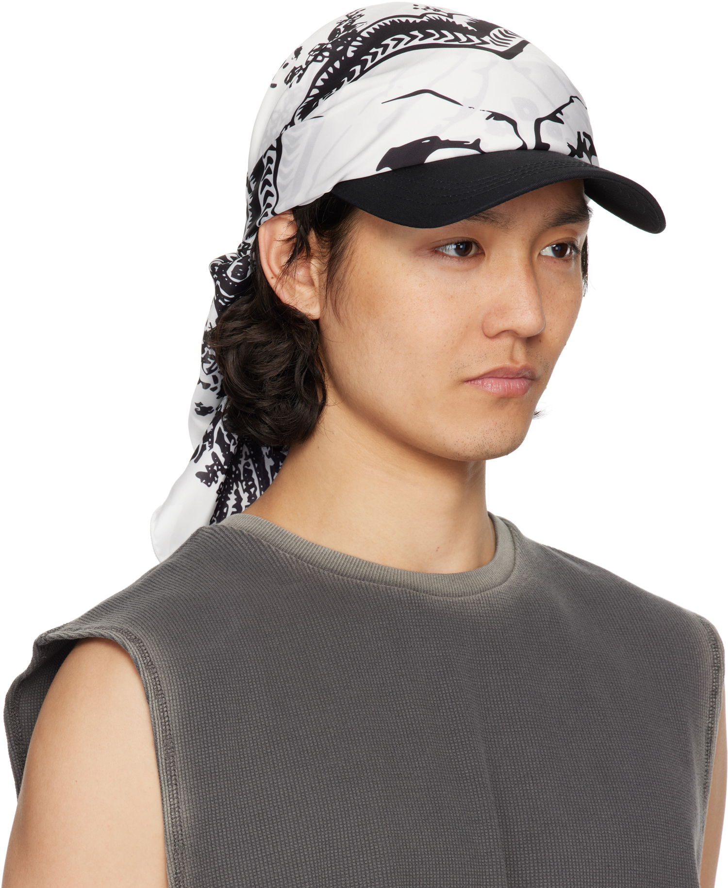 Kapa We11done We11done Bandana Scarf Cap Črna | WD-AH1-25-435-U-WH, 1