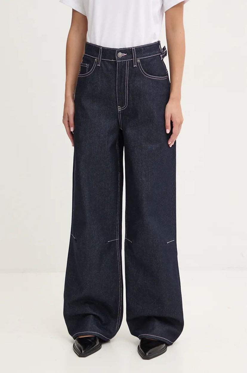 Kavbojke Fiorucci High Waist Wide Leg Jeans Modra | W01FPDJE181DN01DN06