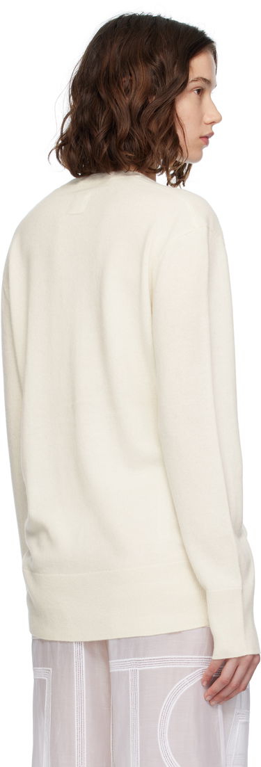Pleteni pulover TOTEME TOTEME Cashmere V-Neck Knit Sweater Bela | 252-WRT0521-YA0016, 2