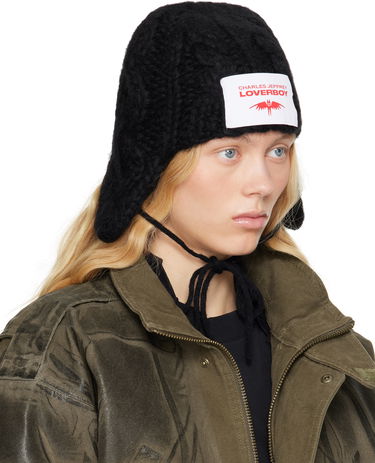 Beanie Charles Jeffrey Loverboy Black Chunky Aviator Beanie Črna | 42130201, 1