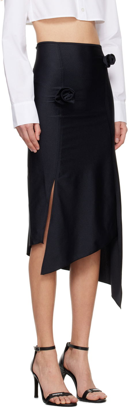 Krila Coperni Flower Detail Asymmetrical Midi Skirt Črna | COPJS30545, 1