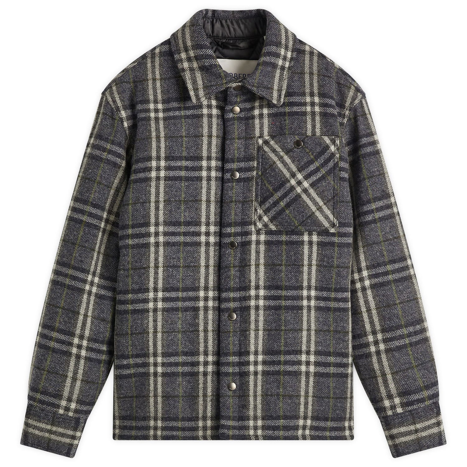 Srajce Burberry Burberry Wadded Check Overshirt, Size Large Siva | 8102224-A5924, 1