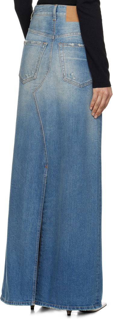 Krila Maison Margiela MM6 Maison Margiela Twisted Maxi Denim Skirt Modra | S52MI0016 M30016, 2
