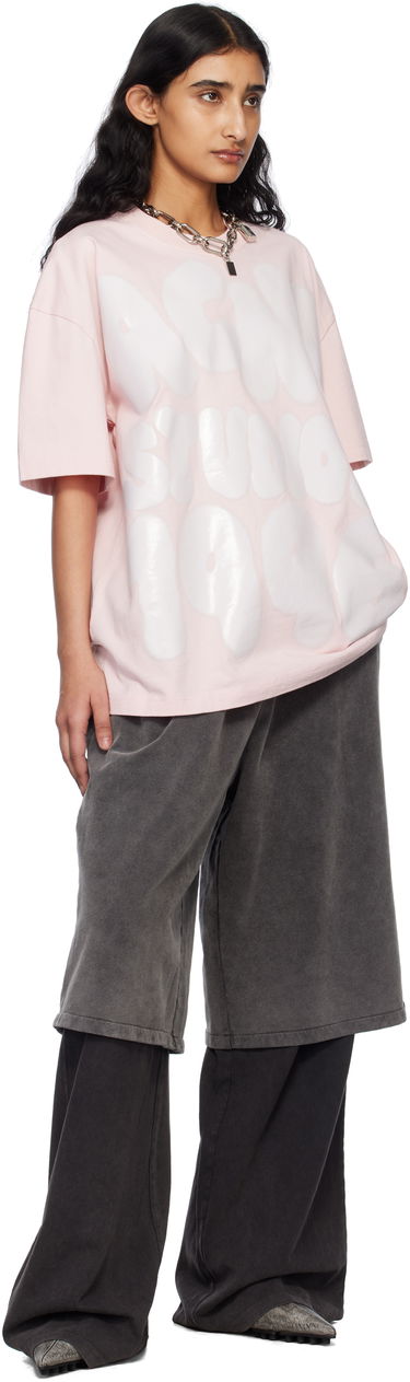 Majica Acne Studios Acne Studios Relaxed Fit Logo T-Shirt Roza | CL0333-, 3