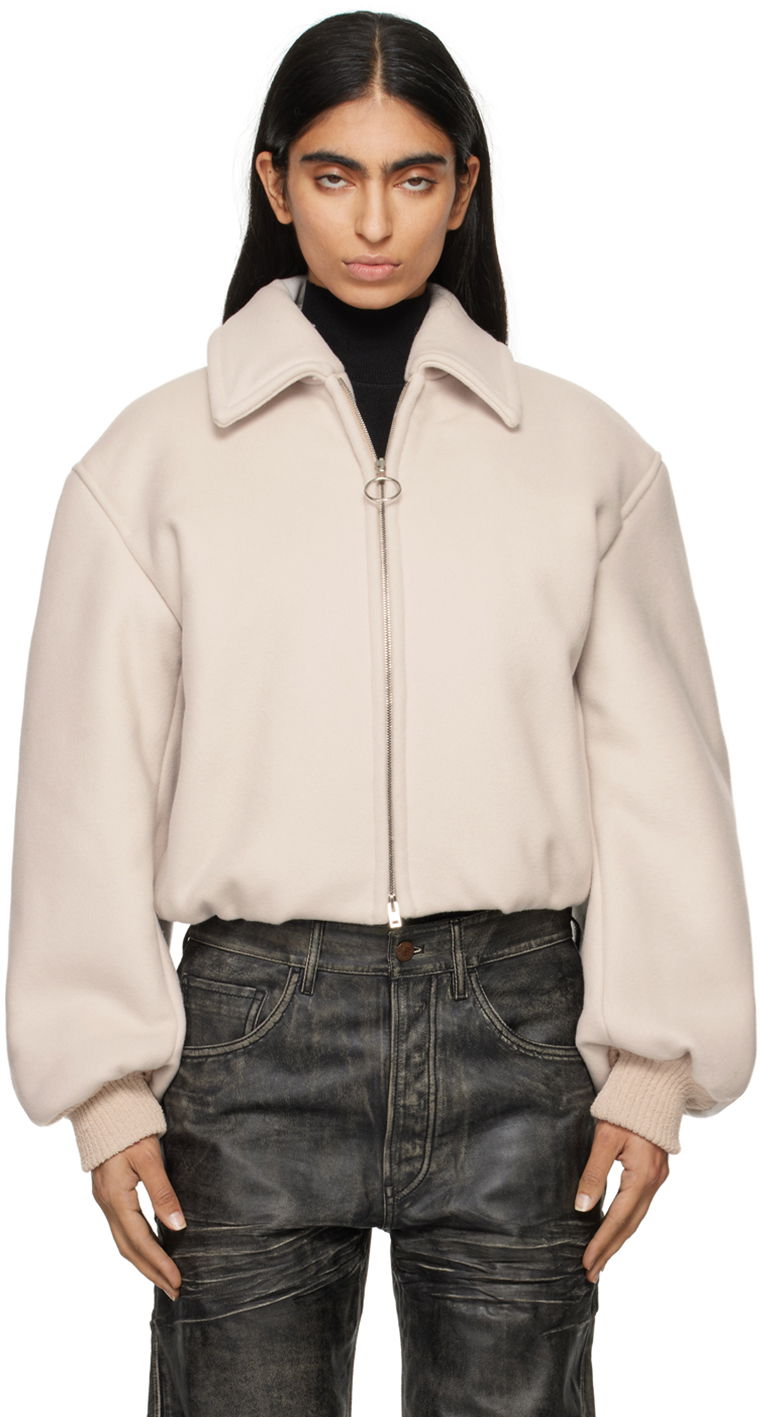 Bomber jakna Acne Studios Plaque Bomber Jacket Bež | A90616-