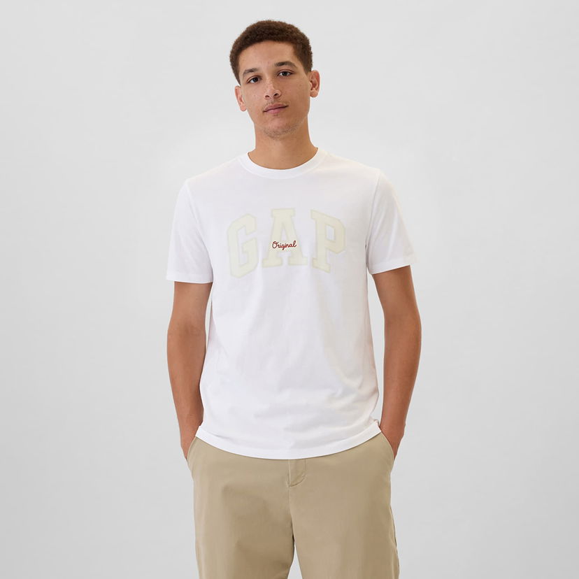 Majica GAP T-shirt Logo Tee Optic White S Bela | 542246-01