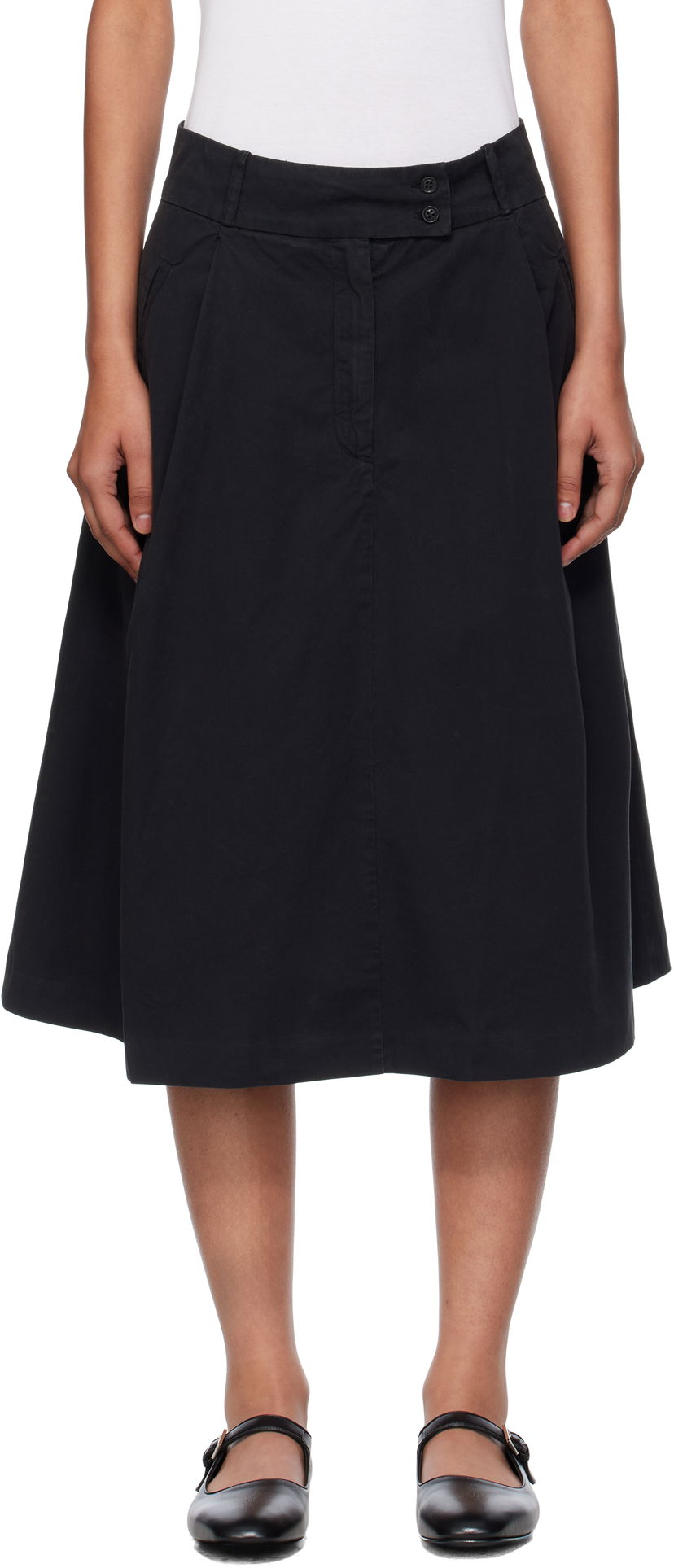 Krila A.P.C. A.P.C. Deborah Midi Skirt Črna | COHKU-F06453