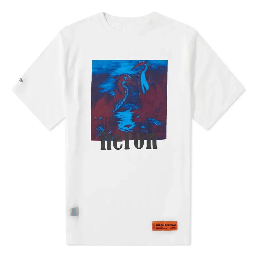 Majica HERON PRESTON Heron Preston Heron Graphic Print T-Shirt Bela | HMAA001S196320380188
