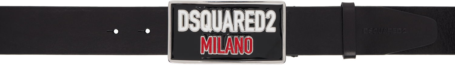 Pasovi DSQUARED2 Dsquared2 Logo Plaque Belt Črna | BEM0656-01500001-M436, 0