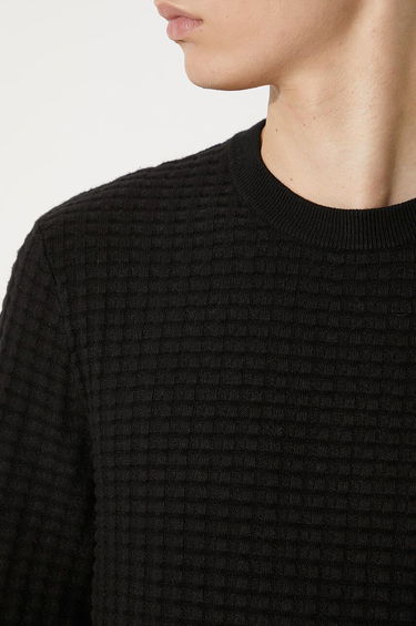 Pleteni pulover Samsoe Samsoe Samsoe Samsoe Textured Knit Sweater Črna | M23300077, 5