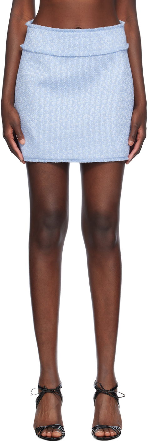 Krila Dolce & Gabbana Dolce&Gabbana Raschel Tweed Miniskirt Modra | F4CR5T HUMUA