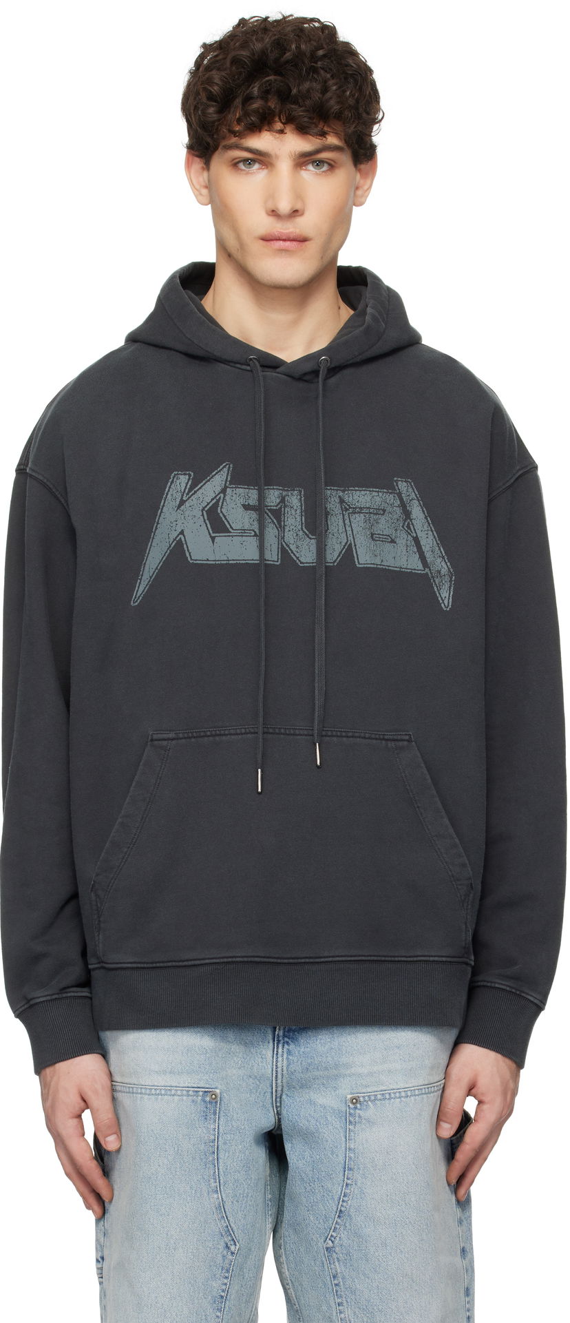 Pulover Ksubi Ksubi Electric Biggie Hoodie Črna | MPS25FL011