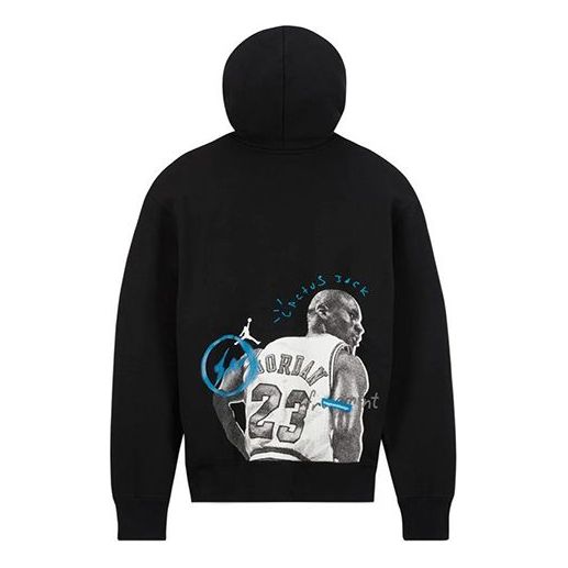 Pulover Jordan Travis Scott x Fragment Hoodie Jordan Print Črna | DJ0616-010, 0