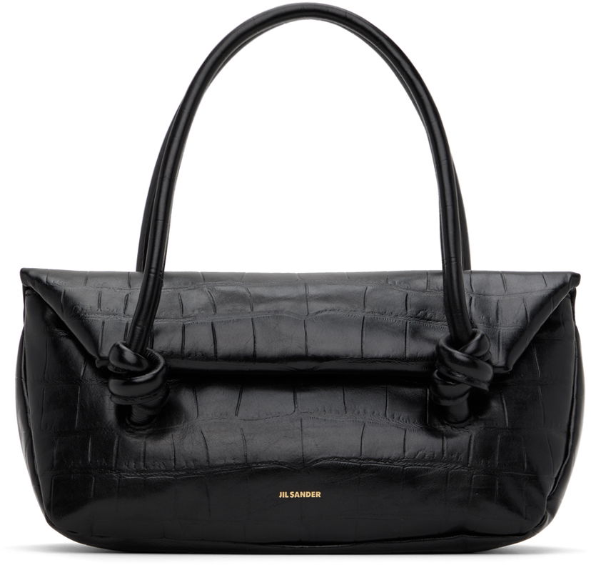 Torbica Jil Sander Knot Top Handle Bag Črna | J07ZH0020_P6574