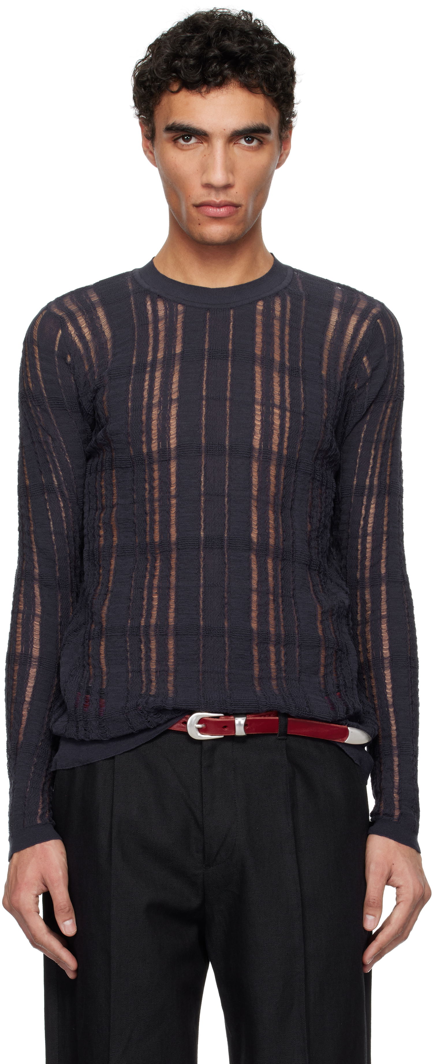 Pleteni pulover OUR LEGACY Our Legacy Formal Roundneck Sweater Mornarica | M2253FW, 0